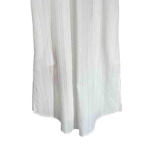 Paparazzi White Embroidered Sleeveless Button Front Tunic Dress S - Picture 10 of 12
